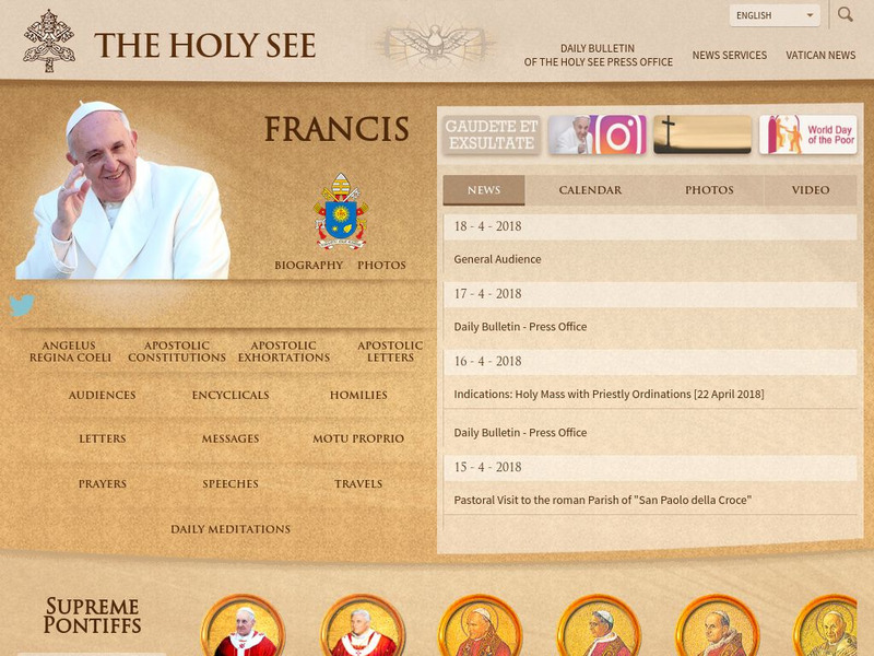 The Holy See: Francis Website The Holy See: Francis Website