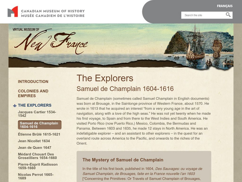 Vmnf: Samuel De Champlain Website Vmnf: Samuel De Champlain Website