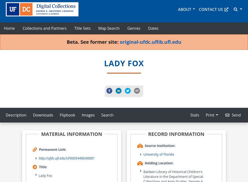 Baldwin Library: Lady Fox by Peter G. Thomson Primary Baldwin Library: Lady Fox by Peter G. Thomson Primary