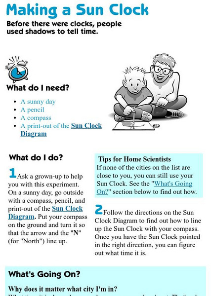 Exploratorium: Making a Sun Clock Activity Exploratorium: Making a Sun Clock Activity