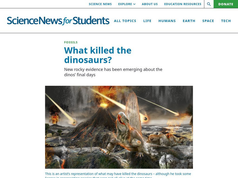 Science News for Students: What Killed the Dinosaurs? Article Science News for Students: What Killed the Dinosaurs? Article