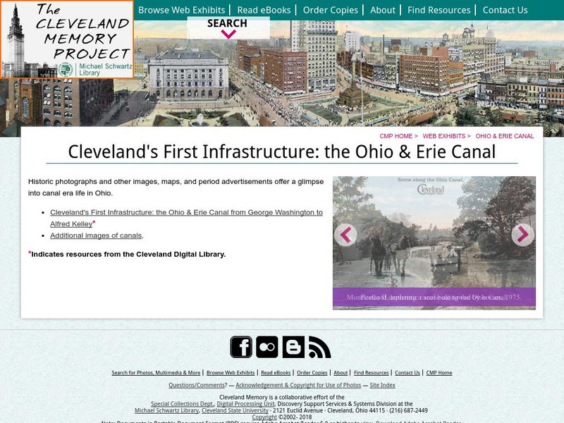 Cleveland's First Infrastructure: The Ohio and Erie Canal Website Cleveland's First Infrastructure: The Ohio and Erie Canal Website