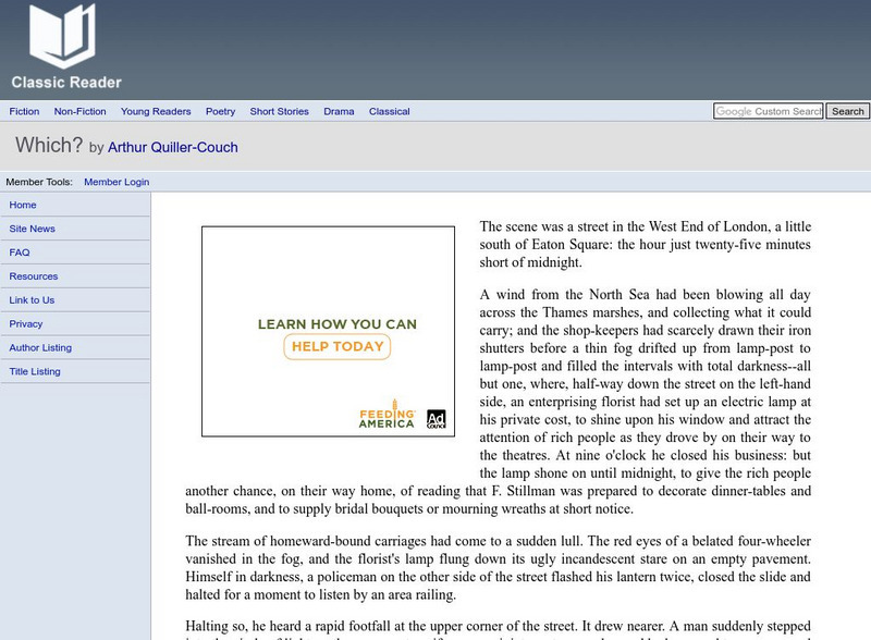 Classic Reader: "Which?" by Arthur Quiller Couch eBook Classic Reader: "Which?" by Arthur Quiller Couch eBook