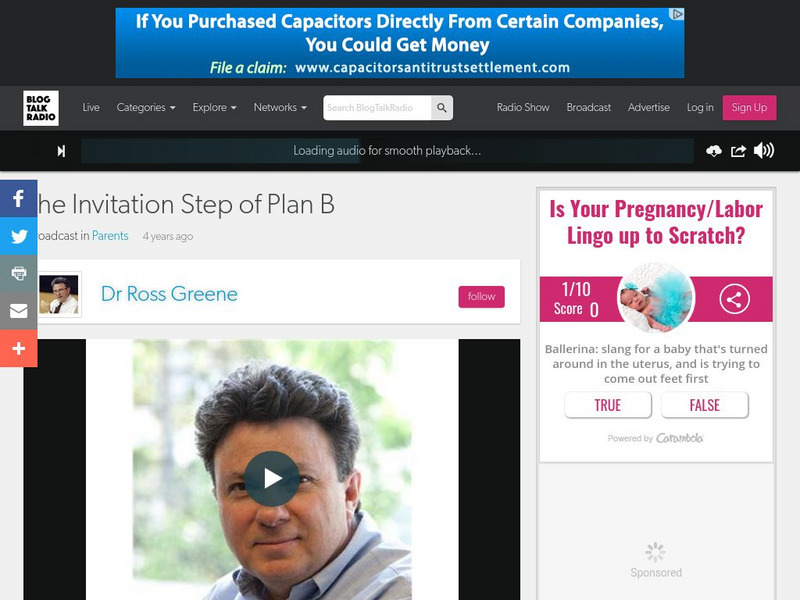 Collaborative Problem Solving at Home: The Invitation Step of Plan B Audio