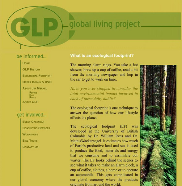 Glp: What Is an Ecological Footprint Article Glp: What Is an Ecological Footprint Article