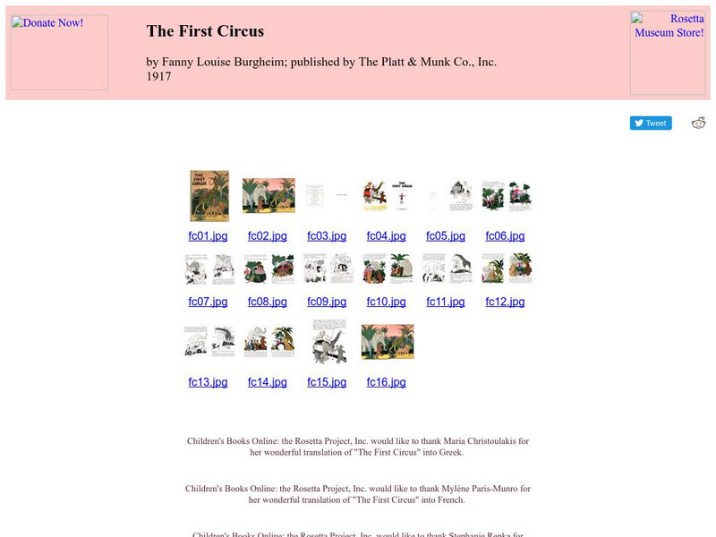 Children's Books Online: The First Circus eBook Children's Books Online: The First Circus eBook