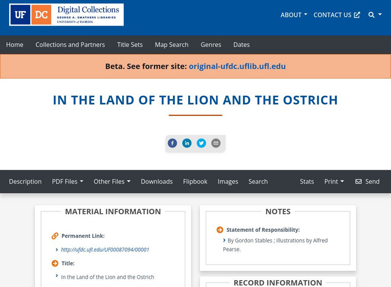 Baldwin Library: In the Land of the Lion and the Ostrich Primary Baldwin Library: In the Land of the Lion and the Ostrich Primary