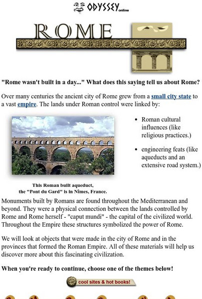 Odyssey Online: Ancient Rome Website Odyssey Online: Ancient Rome Website