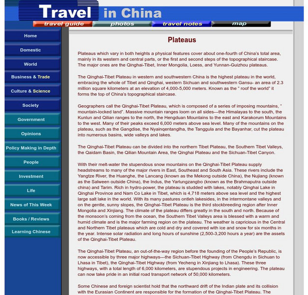 China.org.cn: Plateaus Website China.org.cn: Plateaus Website
