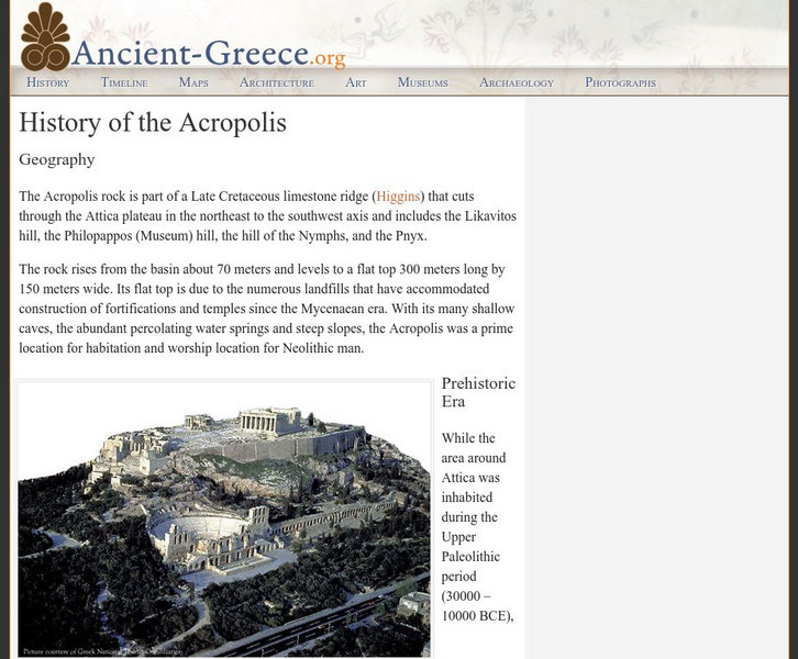 Ancient greece.org: History of the Acropolis Article