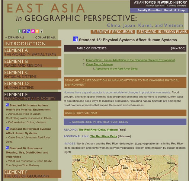 Columbia University: East Asia in Geographic Perspective Unit Plan Columbia University: East Asia in Geographic Perspective Unit Plan