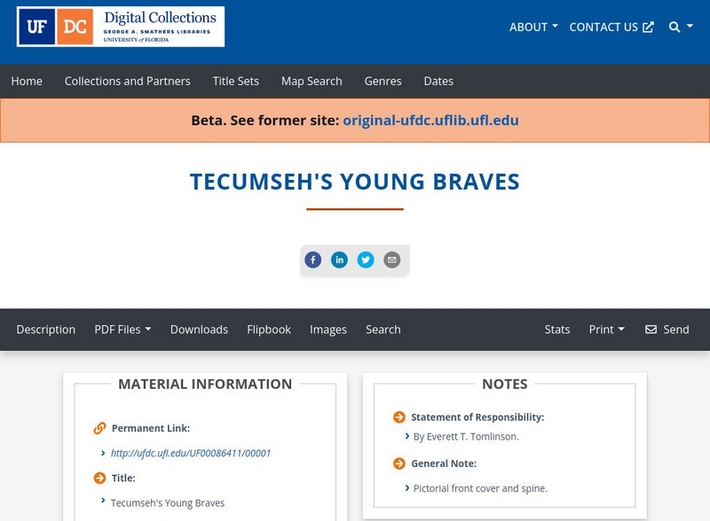 Baldwin Library: Tecumseh's Young Braves Primary Baldwin Library: Tecumseh's Young Braves Primary