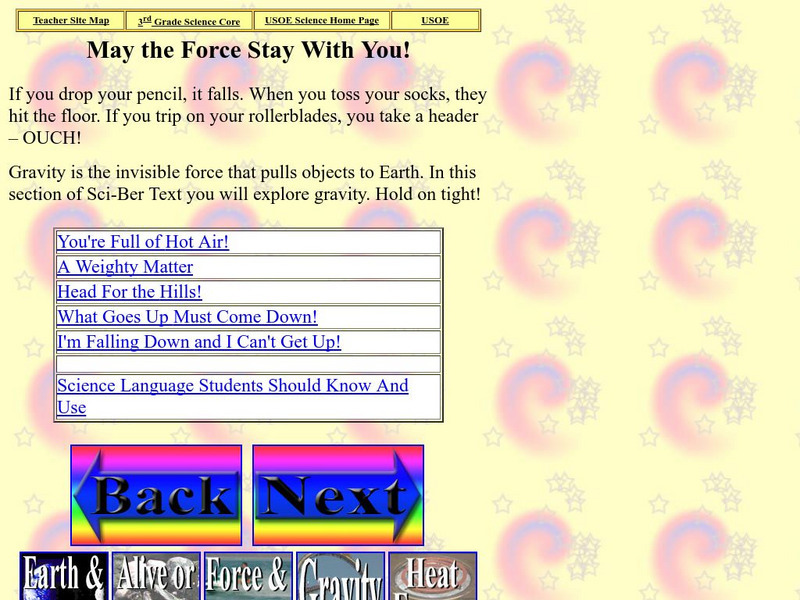 Utah Science: May the Force Stay With You! Unit Plan Utah Science: May the Force Stay With You! Unit Plan