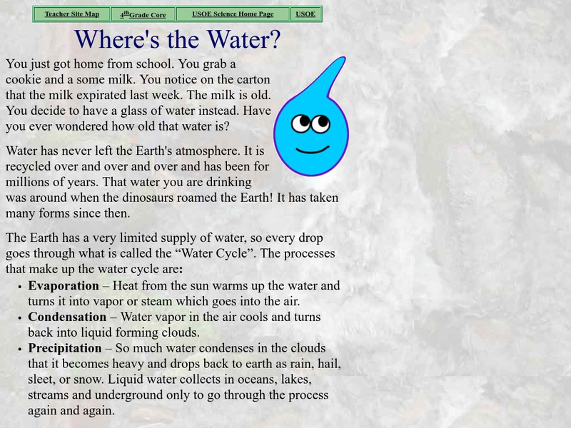 Utah Science: Where's the Water? Unit Plan Utah Science: Where's the Water? Unit Plan