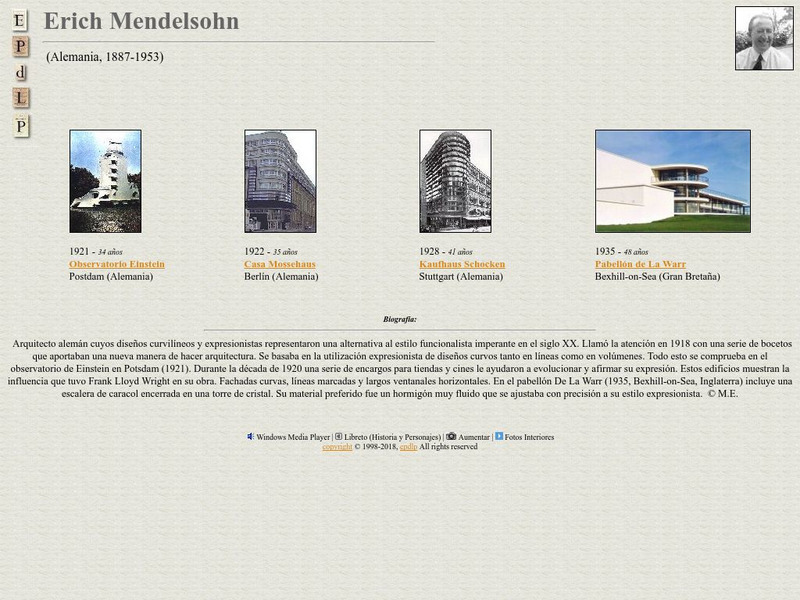 E Pd Lp: Erich Mendelsohn Handout E Pd Lp: Erich Mendelsohn Handout