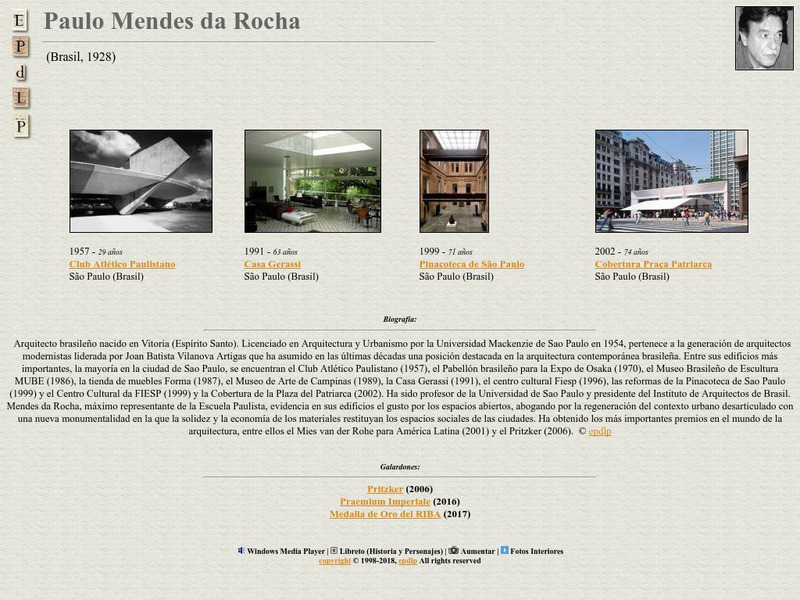 E Pd Lp: Paulo Mendes Da Rocha Handout E Pd Lp: Paulo Mendes Da Rocha Handout