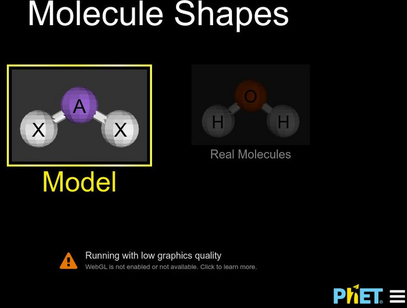 University of Colorado: Ph Et Interactive Simulations: Molecule Shapes Interactive University of Colorado: Ph Et Interactive Simulations: Molecule Shapes Interactive