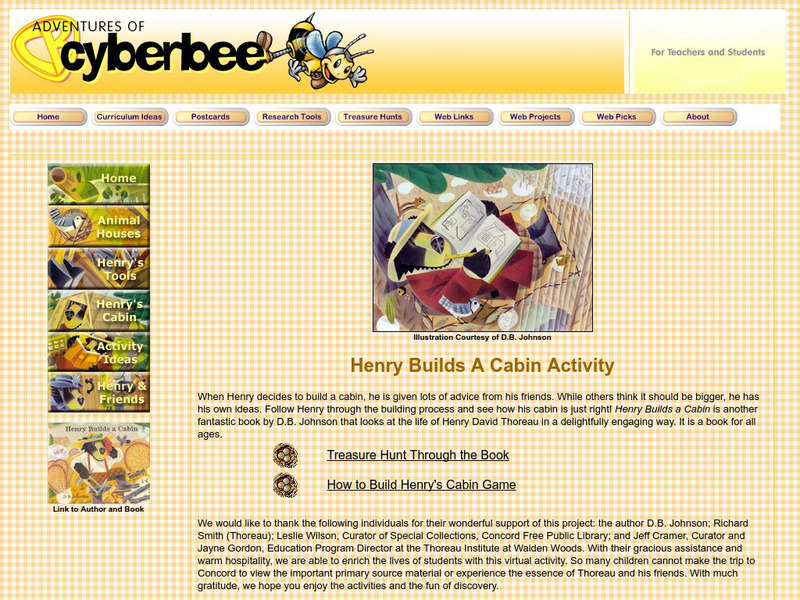 Cyber Bee: Henry Builds a Cabin Activity Interactive Cyber Bee: Henry Builds a Cabin Activity Interactive