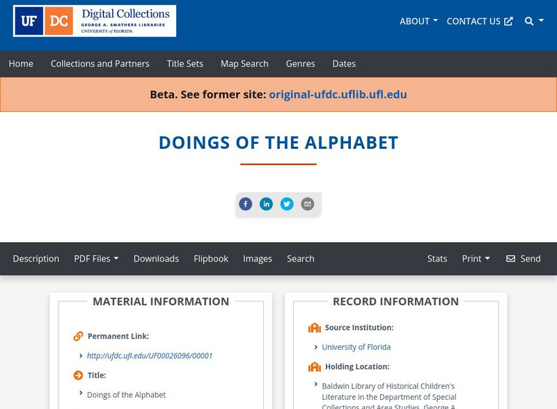 Baldwin Library: The Doings of the Alphabet by Mc Loughlin Bros. Primary Baldwin Library: The Doings of the Alphabet by Mc Loughlin Bros. Primary