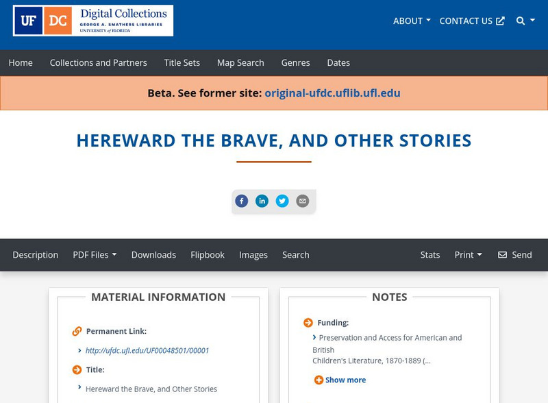 Baldwin Library: Hereward the Brave, and Other Stories by Elijah Whymper Primary Baldwin Library: Hereward the Brave, and Other Stories by Elijah Whymper Primary