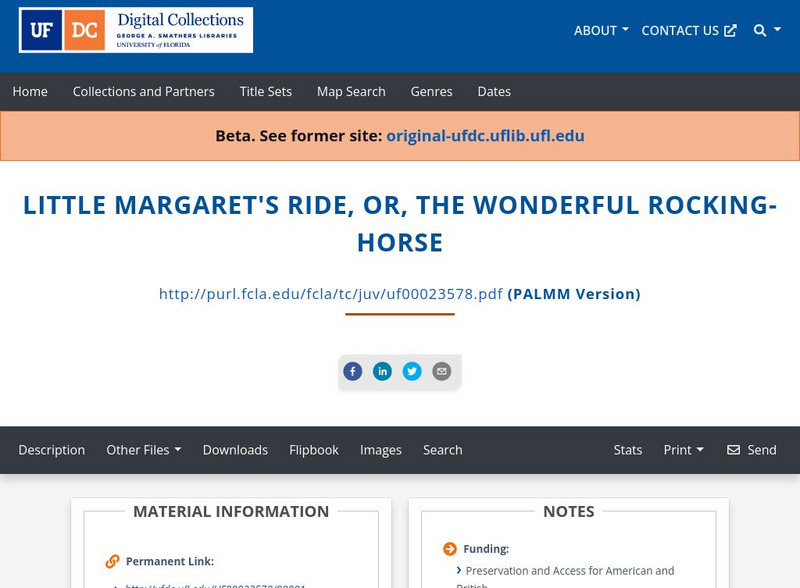 Baldwin Library: Little Margaret's Ride: Wonderful Rocking Horse by Mrs. Brown Primary