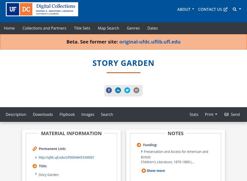 Baldwin Library: The Story Garden by Mrs. s.c. Hall, Emily Taylor, Julia Corner Primary