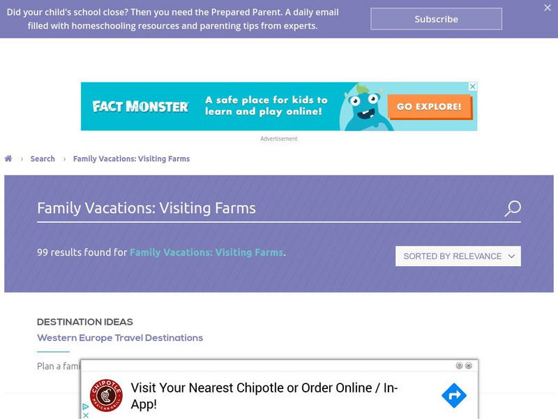 Family Education: Family Vacations: Visiting Farms Article Family Education: Family Vacations: Visiting Farms Article