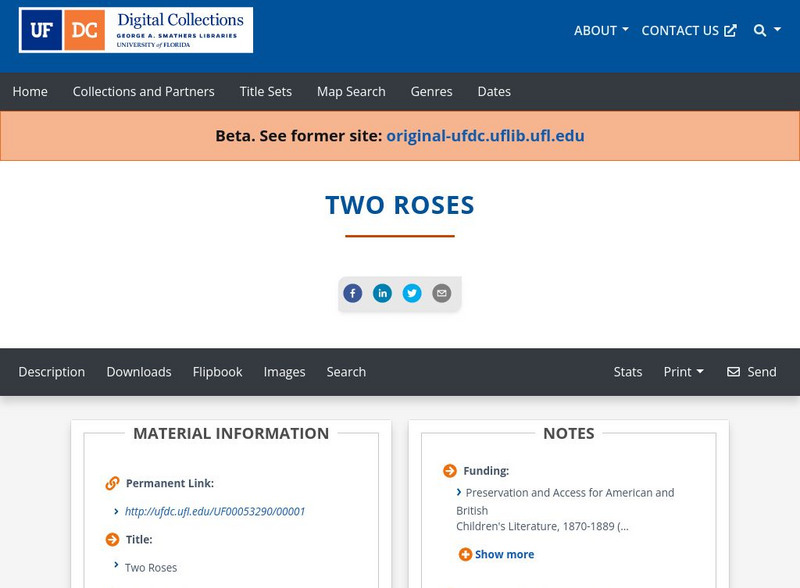 Baldwin Library: The Two Roses by Religious Tract Society Primary