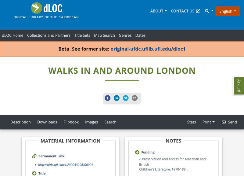 Baldwin Library: Walks in and Around London by Uncle Jonathan Primary