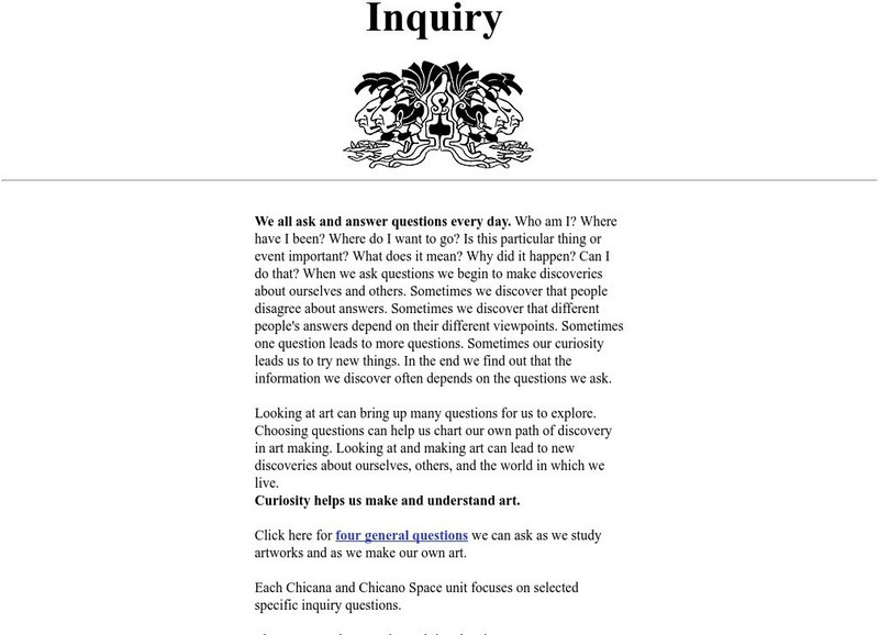 Chicana and Chicano Space: Inquiry Website Chicana and Chicano Space: Inquiry Website