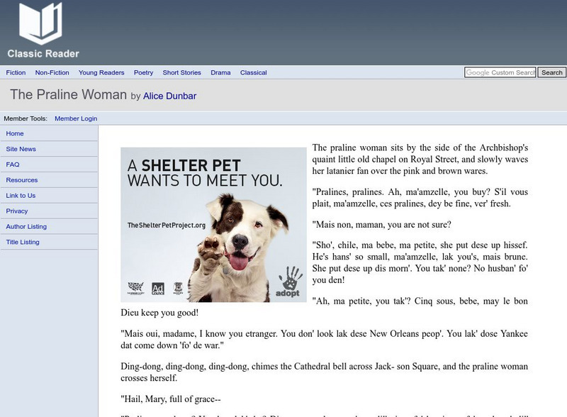 Classic Reader: "The Praline Woman" by Alice Dunbar eBook Classic Reader: "The Praline Woman" by Alice Dunbar eBook