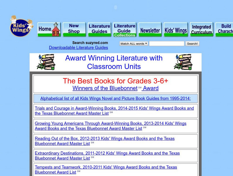 Kids' Wings: The Texas Bluebonnet Books Website Kids' Wings: The Texas Bluebonnet Books Website