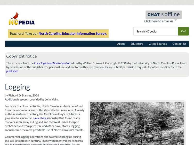 N Cpedia: Logging Handout N Cpedia: Logging Handout
