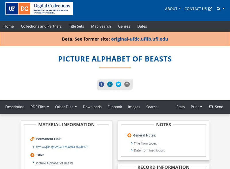 Baldwin Library: Picture Alphabet of Beasts by Thomas Nelson & Sons Primary Baldwin Library: Picture Alphabet of Beasts by Thomas Nelson & Sons Primary