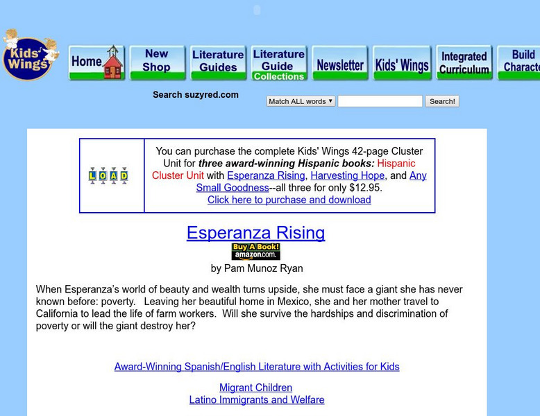 Texas Bluebonnet Books: "Esperanza Rising" Activity