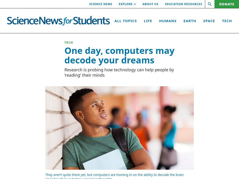 Science News for Students: One Day, Computers May Decode Your Dreams Article Science News for Students: One Day, Computers May Decode Your Dreams Article