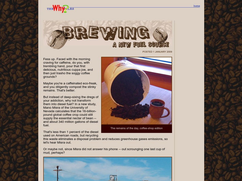 The Why Files: Diesel Smells Sweet! Article The Why Files: Diesel Smells Sweet! Article