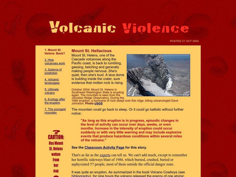 The Why Files: Volcanic Violence Handout The Why Files: Volcanic Violence Handout
