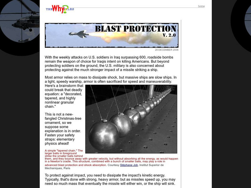 The Why Files: Blast Protection: A New Approach Article The Why Files: Blast Protection: A New Approach Article