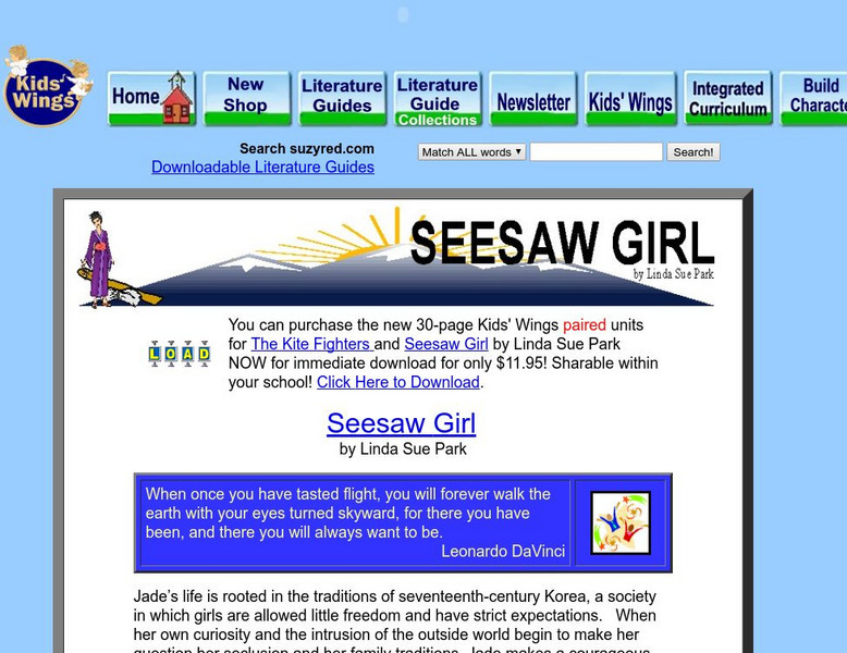 The Little Red Schoolhouse: "Seesaw Girl" Activity The Little Red Schoolhouse: "Seesaw Girl" Activity