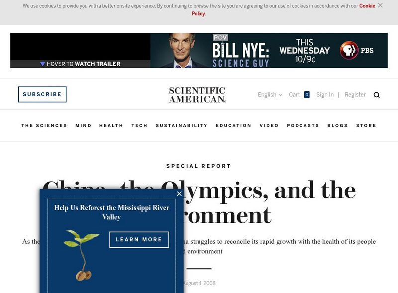 Scientific American: China, the Olympics, and the Environment Article Scientific American: China, the Olympics, and the Environment Article