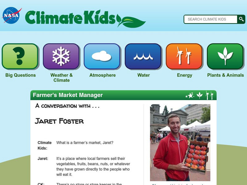 Nasa: Climate Kids: Farmer's Market Manager Primary