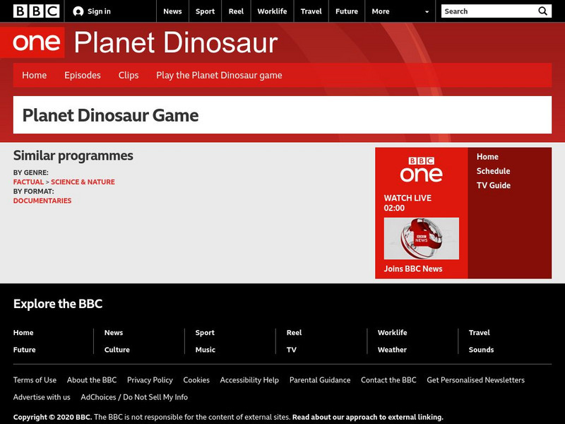 Bbc: Planet Dinosaur Interactive Bbc: Planet Dinosaur Interactive