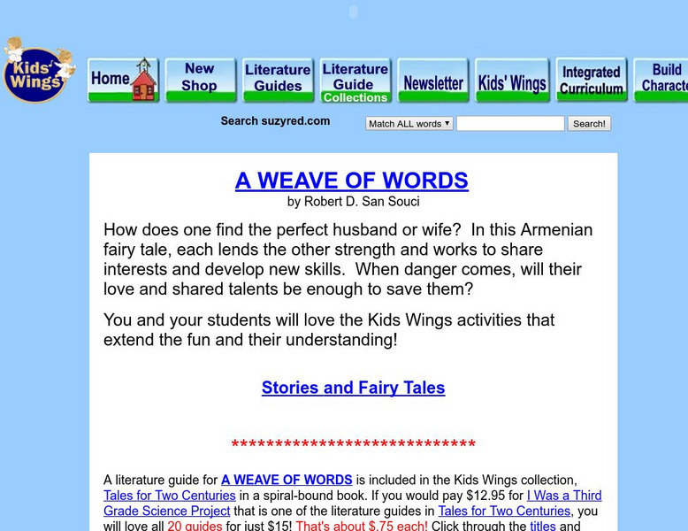 Texas Bluebonnet Books: "A Weave of Words" Activity