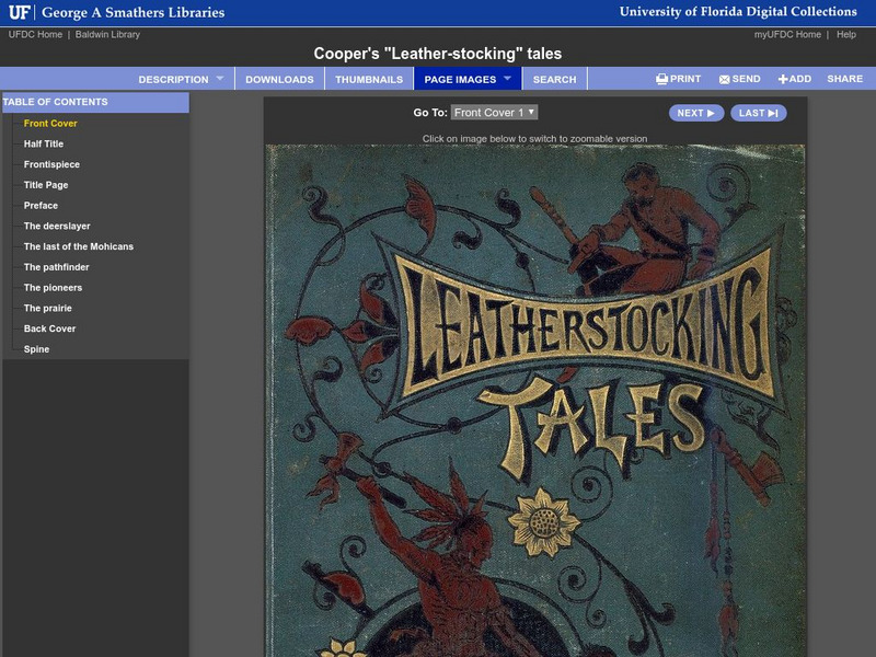 Baldwin Library: Cooper's Leather Stocking Tales by James Fenimore Cooper Primary