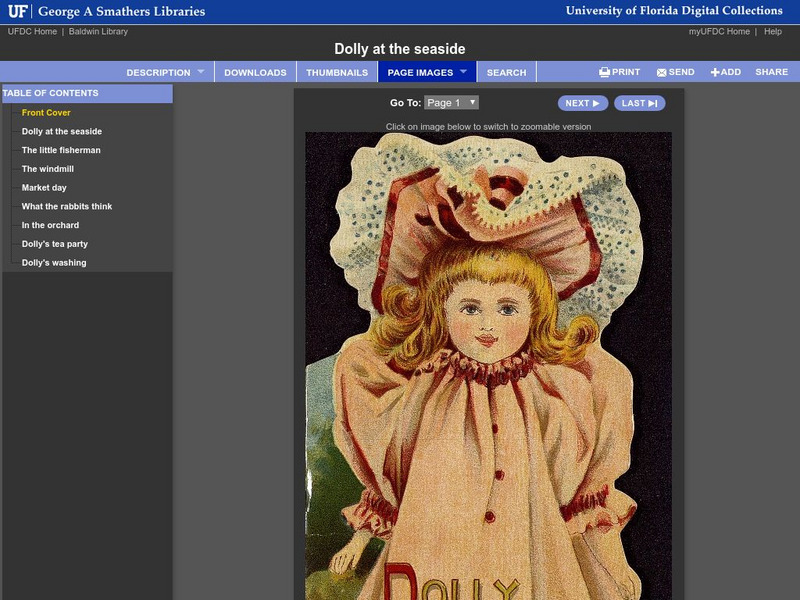 Baldwin Library: Dolly at the Seaside by Mc Loughlin Bros. Primary