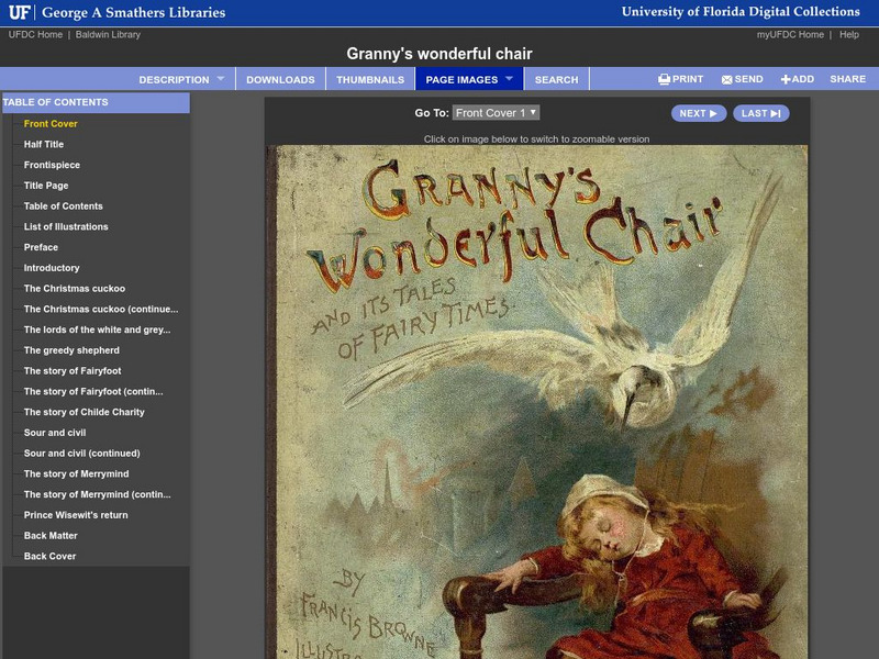 Baldwin Library: Granny's Wonderful Chair: Tales of Fairy Times by F. Browne Primary Baldwin Library: Granny's Wonderful Chair: Tales of Fairy Times by F. Browne Primary