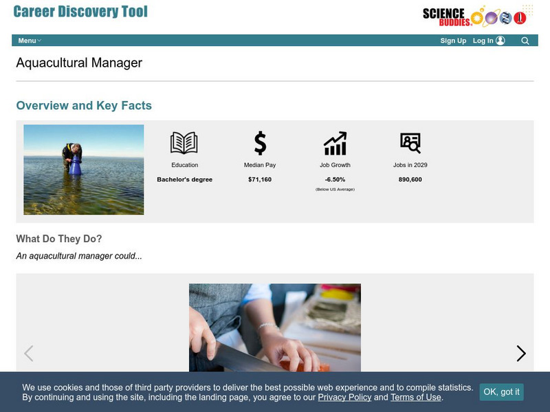 Science Buddies: Career Profile: Aquacultural Manager Website Science Buddies: Career Profile: Aquacultural Manager Website
