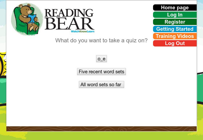 Reading Bear: O E Quiz Unknown Type Reading Bear: O E Quiz Unknown Type