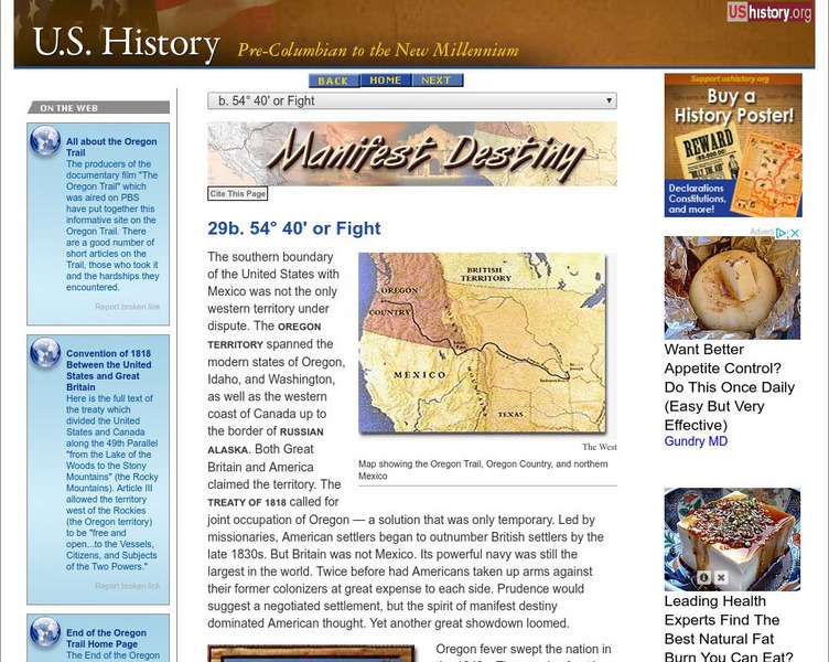 U.s. History: 54 40 or Fight Website U.s. History: 54 40 or Fight Website